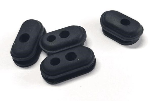 [XI-0156A] Capuchons de câble en caoutchouc noir (lot de 4)