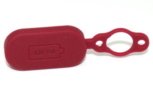 [XI-0157A] Capuchon port de charge en caoutchouc rouge